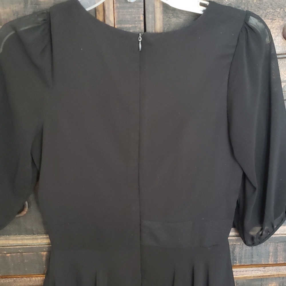 Annabella Embroidered Black Dress - Picture 5 of 5